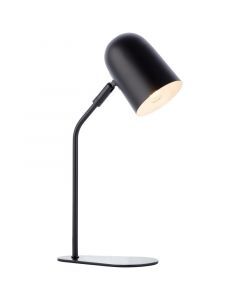 Lampe de table noire moderne, Lukas, avec interrupteur