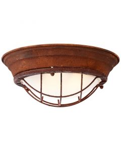 Lampe plafond couleur rouille industrielle, Aoife