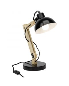 Lampe de bureau noire moderne, Allegra, avec interrupteur