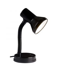 Lampe de bureau noire en plastique, Loet, avec interrupteur