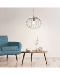 Suspension en bois bleue, Donato