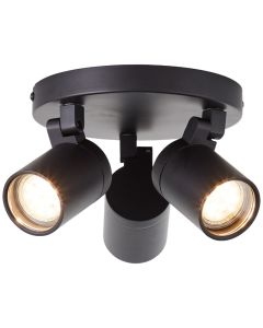 Spot plafond noir moderne, Myrle, IP44