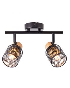Spot plafond en bois noir, Sherona