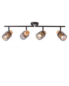 Spot plafond en bois noir, Sherona