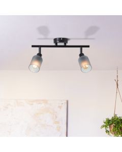 Spot plafond noir en verre, Fanny
