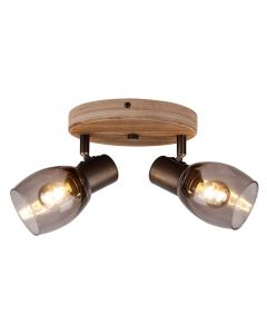 Spot plafond en bois noir, Clifford