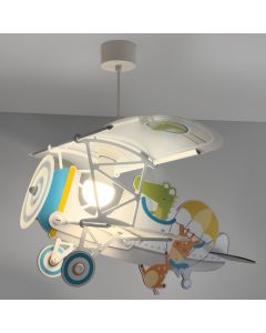 Suspension pour enfants en plastique multicolore, Crocodile plane
