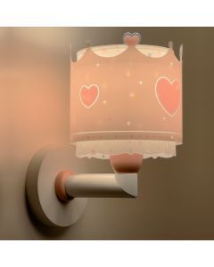 Applique murale pour enfants en plastique rose, Queen