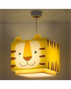 Suspension pour enfants en plastique jaune, Tigre