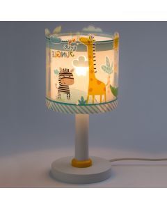 Lampe de table pour enfants en plastique multicolore, Jungle, avec interrupteur