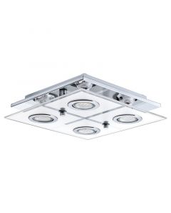 Lampe plafond chromée en verre, Lusie