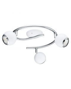 Spot plafond chromé en acier, Anissa