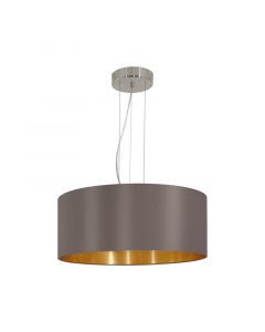 Suspension marronne en tissu, Terme