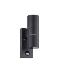 Applique extérieur avec détecteur de mouvement anthracite en métal, Marlies, IP44