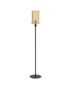 Lampadaire noir en acier, Ritesh, avec interrupteur