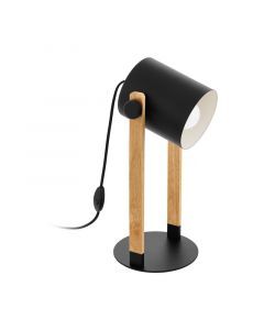 Lampe de table crème en acier, Kaspar, avec interrupteur
