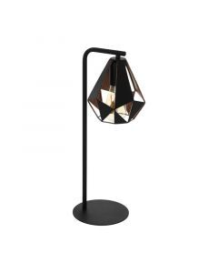 Lampe de table noire en acier, Acri, avec interrupteur