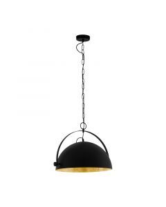 Suspension demi-sphère noire en acier, Nickolas