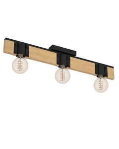 Plafonnier marron en bois, Angela