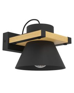 Applique murale noire en bois, Juanita