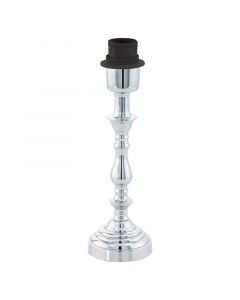 Lampe de table sans abat-jour chromée en métal, Mason, avec interrupteur