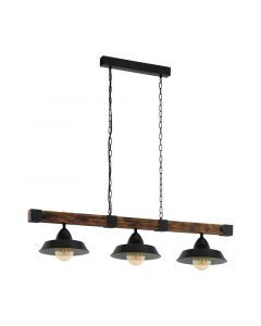 Suspension en bois marronne, Josia
