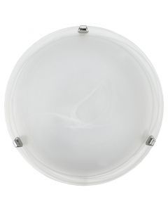 Lampe plafond chromée en verre, Alcor