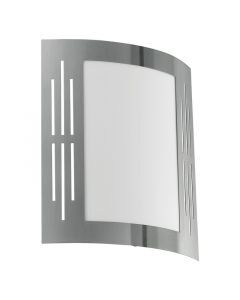 Luminaire extérieur argenté en plastique, Elyana, IP44