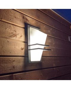 Luminaire extérieur anthracite en verre, Dae, IP44