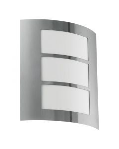 Luminaire extérieur argenté en plastique, Elyana, IP44