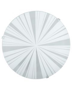 Lampe plafond blanche en verre, Bada