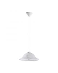 Suspension blanche en verre, Anouar