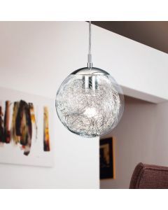 Suspension chromée en verre, Zakria