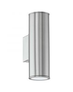 Luminaire extérieur argenté en acier inoxydable, Marlies, IP44