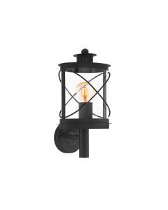 Luminaire extérieur noir en plastique, Alisia, IP44