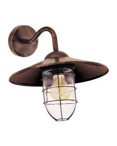 Luminaire extérieur cuivre en acier, Alyena, IP44
