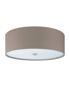 Plafonnier taupe en tissu, Abano