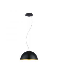 Suspension demi-sphère dorée en métal, Geneva
