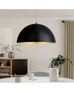 Suspension demi-sphère dorée en métal, Geneva