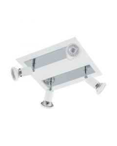 Spot plafond chromé en acier, Tisha