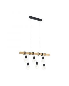 Suspension en bois noire, Anton