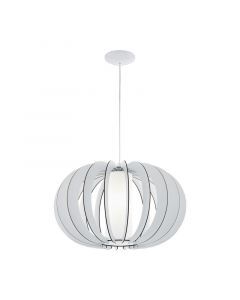 Suspension blanche en bois, Kiran