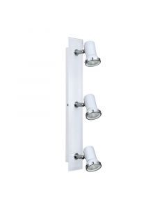 Spot plafond chromé en verre, Jasmijn, IP44