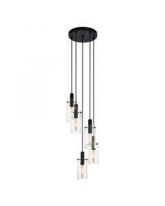 Suspension noire en verre, Jovanni