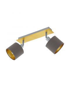 Spot plafond jaune en acier, Yaniek