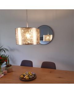 Suspension beige en tissu, Megan