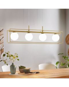 Suspension beige en acier, Yorick