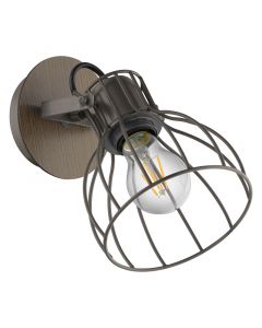 Spot plafond en bois marron, Tjarda