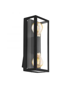 Luminaire extérieur noir en acier, Alihan, IP44