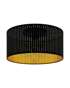 Lampe plafond noire en acier, Yori